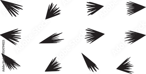 Black Arrows Pointing Right on White Background Pattern Design