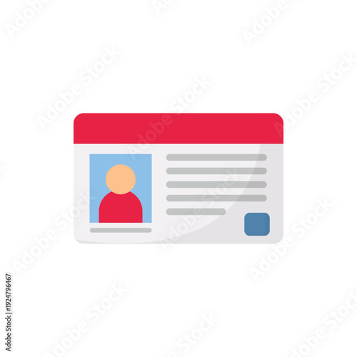 Id card identity vector illustration on a white background