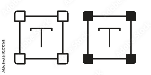 Text icon. linear style sign for mobile concept and website ui design