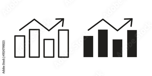 Trend Arrow icon. linear style sign for mobile concept and website ui design