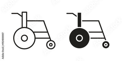 Wheelchair icon. linear style sign for mobile concept and website ui design