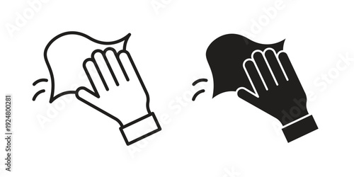 wipe icon. linear style sign for mobile concept and website ui design