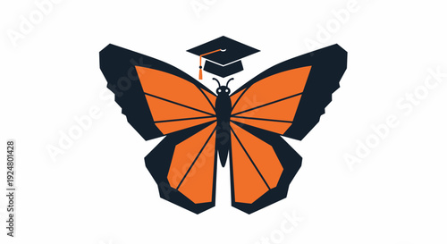 Butterfly with Graduation Cap.