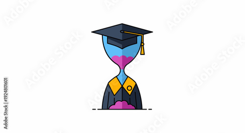 Graduate Person Illustration Design.