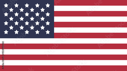 USA flag digital illustration American national flag with stars and stripes patriotic vector image