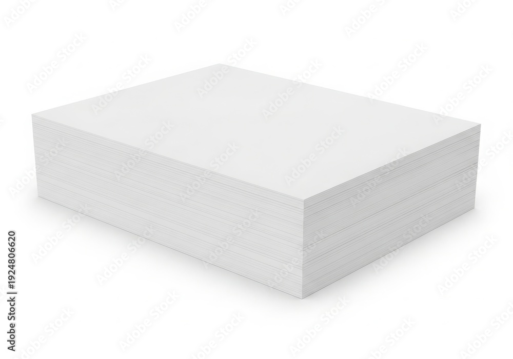 Fototapeta premium Blank white rectangular box packaging for product display and shipping isolated on white background
