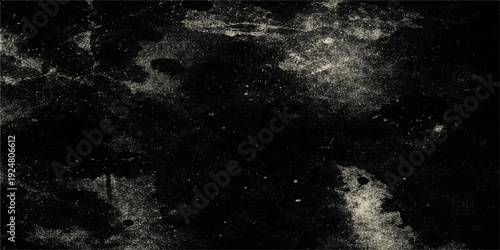 A dark abstract grunge texture background featuring a black and white stormy sky with blue smoke clouds and a bright moon light explosion through the night fog
