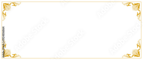 Vintage gold pattern, floral decoration, name tag frame.