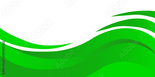 green and white business wave banner background. overlapping vector waves background. modern vector eps10