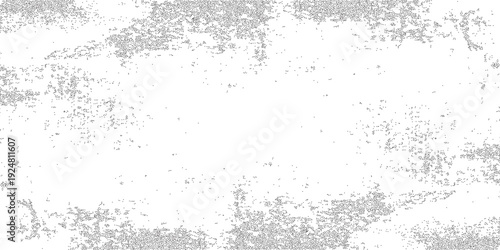 Grunge halftone gradient background. Faded grit noise texture. White and black sand wallpaper. Retro pixelated backdrop. Anime or manga style comic overlay. Vector design eps10