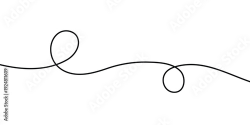 simple black curly line design for banner poster background.