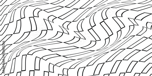 simple black outline shape wave pattern for banner poster background.