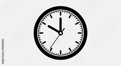 Close-up of a black and white analog clock face showing 10:08, time concept