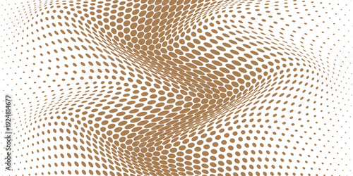 simple brown halftone dot wave pattern design for banner poster background.
