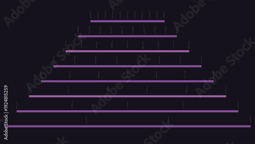 Art Deco inspired 1920s geometric pattern with luxury design, featuring layered purple lines on dark background