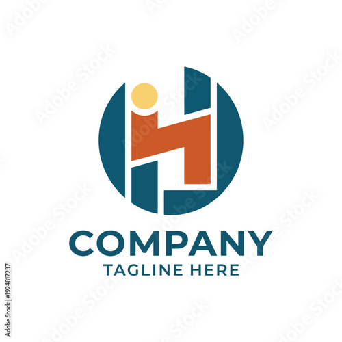 This logo embodies a modern and innovative approach to branding by integrating vibrant shapes and colors, perfect for companies aiming for a unique identity.