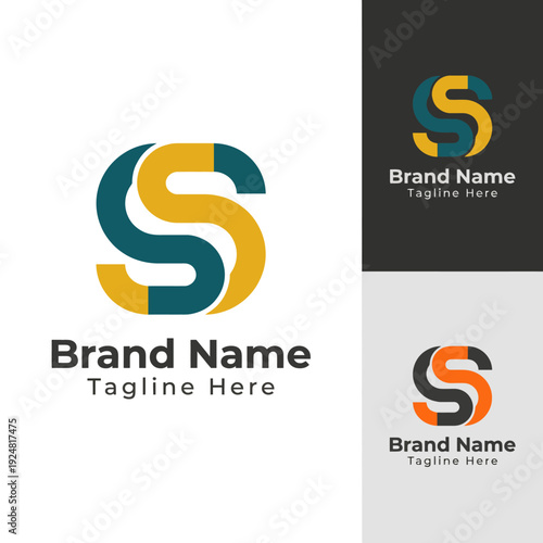 A geometric brand logo featuring an 'S' design with a simplistic yet eye-catching color combination, perfectly suited for innovative brands seeking a modern touch.