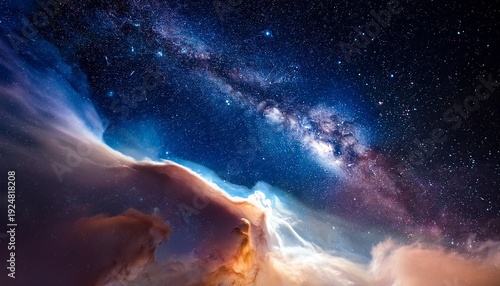 Nebula And Stars In Night Sky Space Background