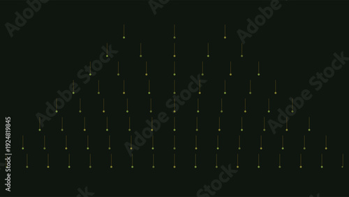 Art Deco inspired 1920s luxury geometric pattern with glowing dots on dark moody background, minimalistic design