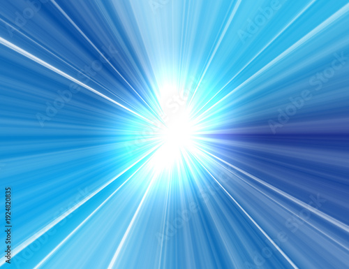 放射状に光る集中線の背景イラスト