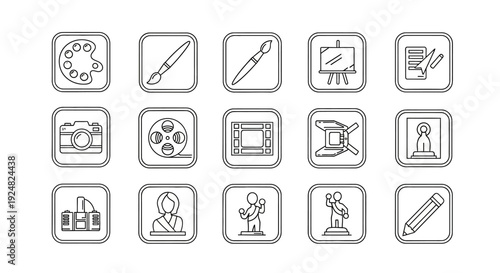 Art and Creative Icons Collection: Painting, Photography, Film, Music, Sculpture