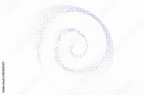Blue spiral halftone dots and stars abstract background, Blue abstract spiral dot and star pattern modern background texture