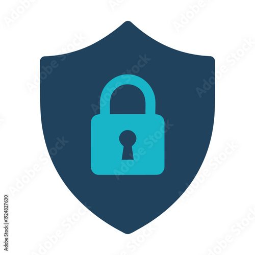 Shield Lock Icon – Cyber Security Protection Vector