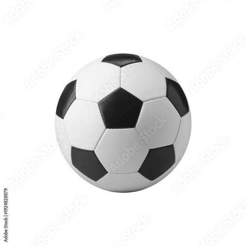 Classic Black and White Soccer Ball Isolated