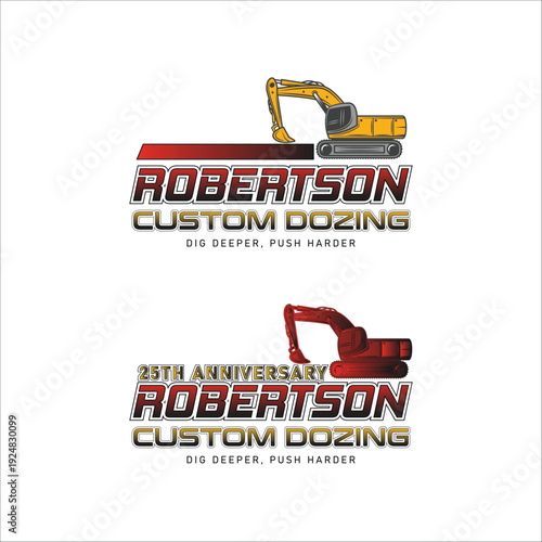 Modern Gradient Excavator Logo