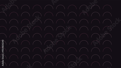 Art Deco 1920s luxury geometric pattern with repeating gold semicircles on dark background, elegant design