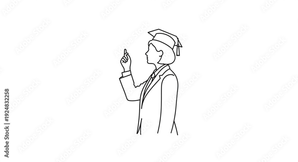 Obraz premium A young doctor holding a flame in his hand in a simple illustration style