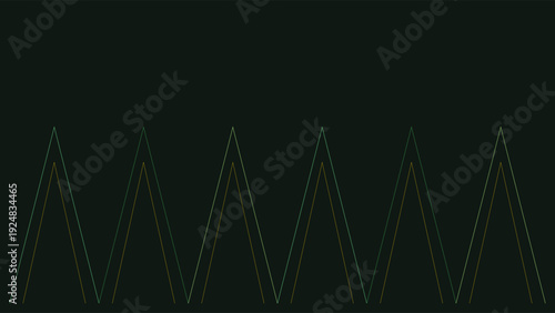 Art Deco 1920s luxury geometric patterns with repeating triangular motifs in minimalist style on dark background