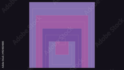 Art Deco inspired geometric pattern with vibrant pink and purple tones, square composition, bold lines, retro style