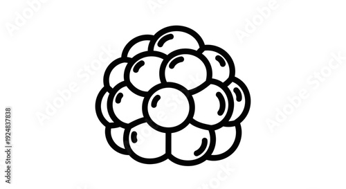 Abstract cluster of spheres, science, biology, cells, molecular structure, organic shape