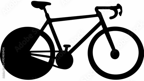 Modern minimalist bicycle silhouette
