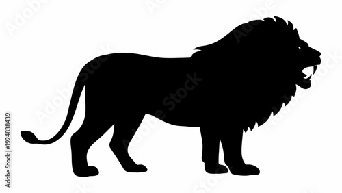 Majestic lion standing proudly in powerful stance