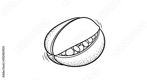 Open Coconut with Milk and Flesh, Tropical Fruit, Healthy Food, Summer Refreshment