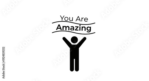 Person Holding "You Are Amazing" Sign, Positive Affirmation, Encouragement, Motivation