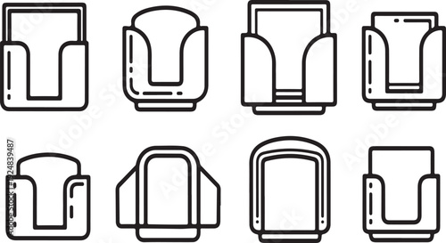 Illustration of various t-shirt designs and styles Vector