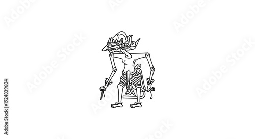 Javanese Wayang Kulit Shadow Puppet Character: Ancient Indonesian Art Form