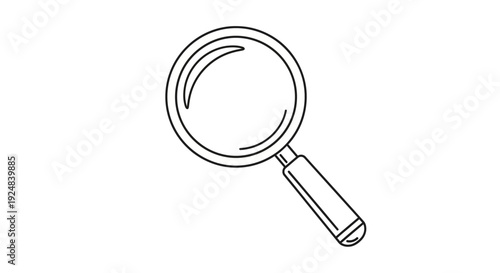 Magnifying Glass Icon, Search Symbol, Research and Discovery Concept