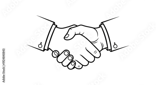 Two individuals sealing a business partnership with a handshake gesture in a professional setting