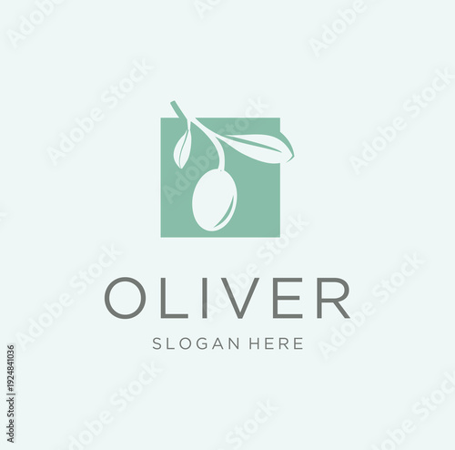 Olive oil leaf logo design vector icon symbol illustration