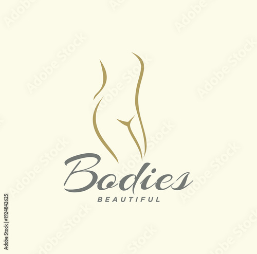 beautiful nude woman sexy fitness figure beauty logo erotic lady poses