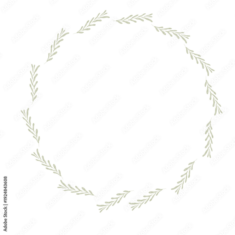 Fototapeta premium Hand drawn floral frames with flowers. Wreath. Elegant logo template. Vector illustration for labels, branding business identity, wedding invitation