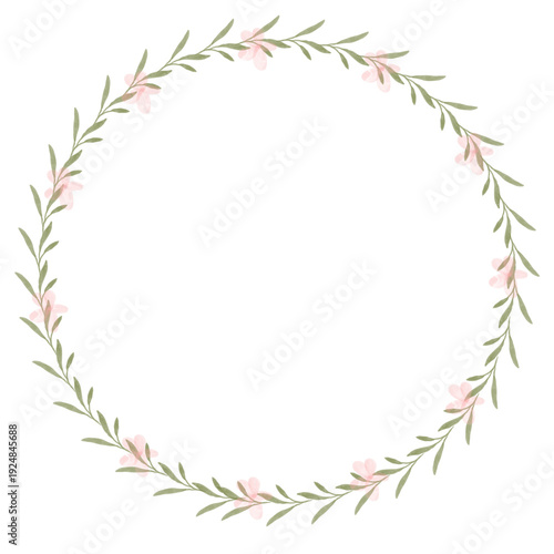 Hand drawn floral frames with flowers. Wreath. Elegant logo template. Vector illustration for labels, branding business identity, wedding invitation