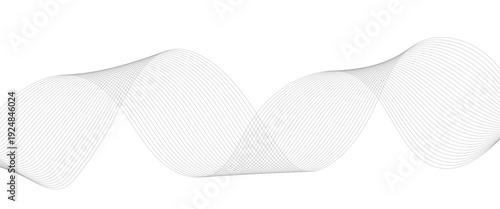 Vector technology abstract lines on white background with flowing particles future technology concept