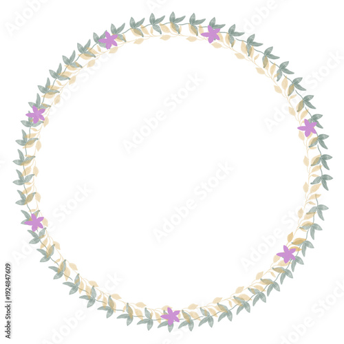 Hand drawn floral frames with flowers. Wreath. Elegant logo template. Vector illustration for labels, branding business identity, wedding invitation