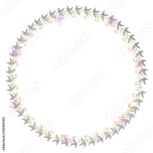 Hand drawn floral frames with flowers. Wreath. Elegant logo template. Vector illustration for labels, branding business identity, wedding invitation
