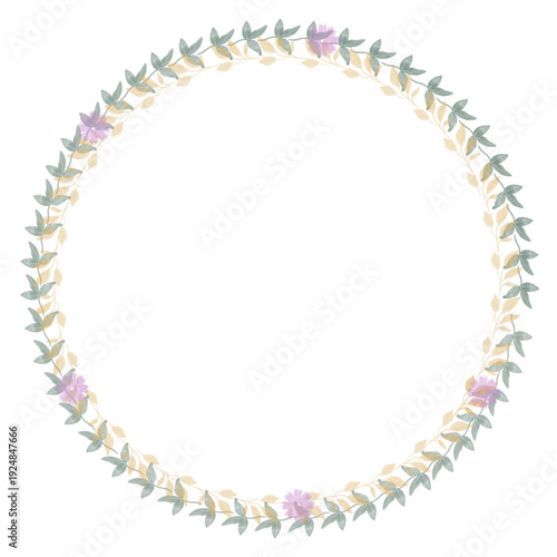 Hand drawn floral frames with flowers. Wreath. Elegant logo template. Vector illustration for labels, branding business identity, wedding invitation